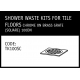 Marley Solvent Joint Shower Waste Kit for Tile Floors (Chrome on Brass Grate) Square 100DN - TK100SC